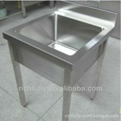 High Quality BIGGER Single freestanding Stainless Steel Wash Basin price